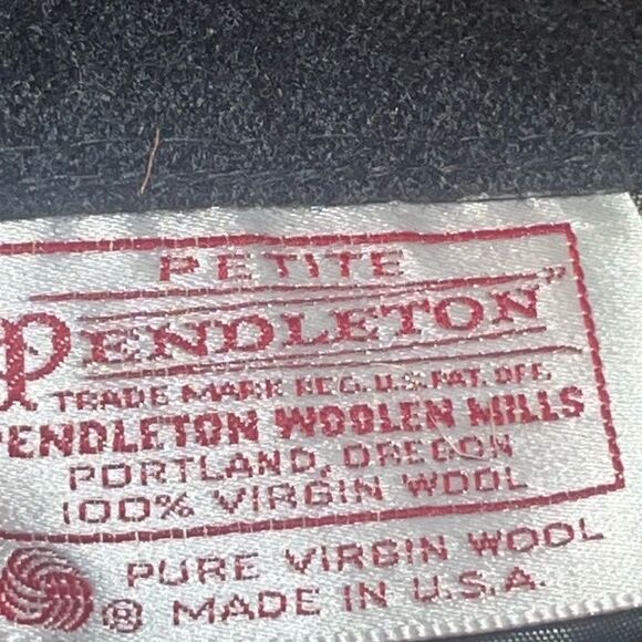 Vintage Pendleton 1950s 100% Virgin Wool A-Line Midi Skirt Academia Grey Size 2 - Picture 7 of 8